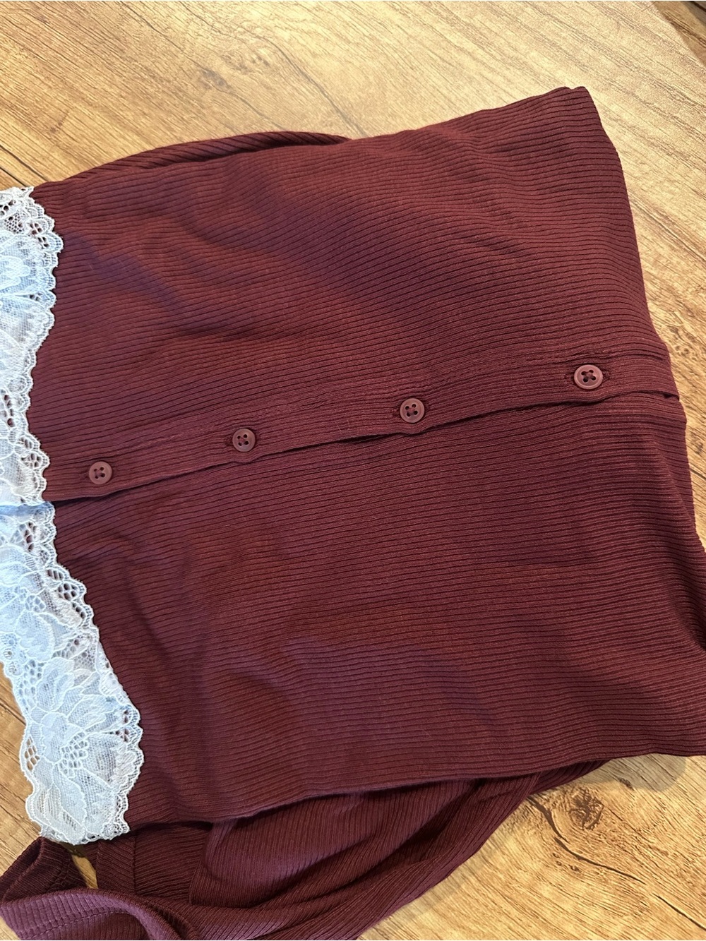 Aerie Brand New (NWT) OVERSLEPT by Aerie Real Soft Ribbed Cardigan Royal Berry - Picture 8 of 10